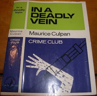 Item #68-2744 Dust Jacket for In A Deadly Vein. Maurice Culpan, Kenneth Farnhill, jacket design