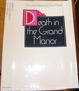 Item #68-2749 Dust Jacket for Death In The Grand Manor. Anne Morice