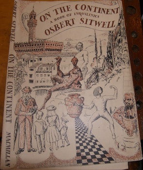 Item #68-2758 Dust Jacket for On The Continent, A Book of Inquilinics. Osbert Sitwell