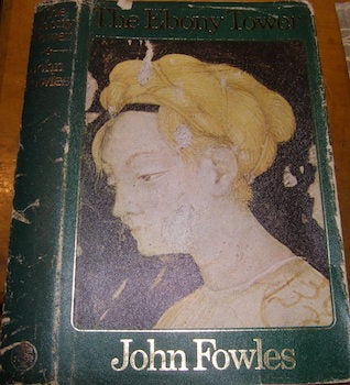 Item #68-2796 Dust Jacket only for The Ebony Tower. John Fowles, M. Mohan, jacket design