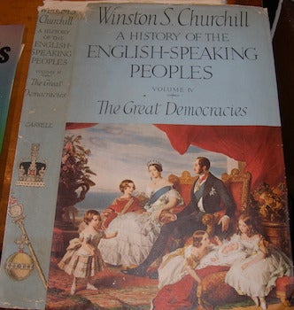 Churchill, Winston S. - Dust Jacket Only for a History of the English-Speaking Peoples. Volume IV, the Great Democracies