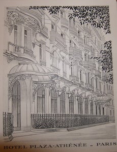 Item #68-2868 Hotel Plaza-Athenee, Paris. Paris Hotel Plaza-Athenee.