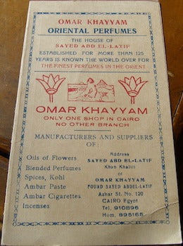 Item #68-2876 Omar Khayyam Oriental Perfumes. Omar Khayyam Oriental Perfumes