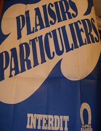 Item #68-2923 Plaisirs Particuliers. Promotional Poster. Alpha France.
