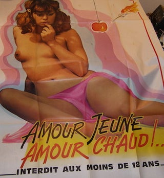 Item #68-2948 Amour Jeune, Amour Chaud. Promotional Poster. Jurgen Enz, Sonja Engels, dir