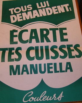 Item #68-3003 Ecarte Tes Cuisses Manuella. Promotional Poster. Empire Distribution, Coleurs