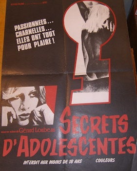 Item #68-3007 Secrets D'Adolescentes. Promotional Poster. Elysee Films, Coleurs, Gerard Loubeau, dir
