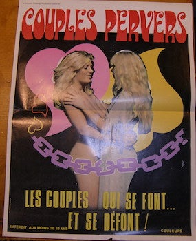 Item #68-3021 Couples Pervers. Promotional Poster. Societe Cinevog Production, Couleurs, Maxime...