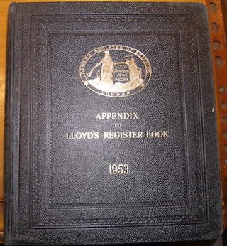 Item #68-3068 Lloyd's Register Of Shipping. United In 1949 With The British Corporation Register....