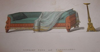 Ackermann, Rudolph (1764 - 1834) - Library Sofa and Candelabra