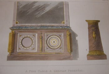 Ackermann, Rudolph (1764 - 1834) - A Pier Table & Grecian Pedestal