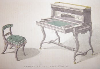 Ackermann, Rudolph (1764 - 1834) - Cabinet Writing Table & Chair