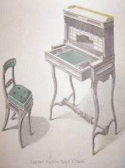 Item #68-3109 Cabinet Writing Table & Chair. Rudolph Ackermann