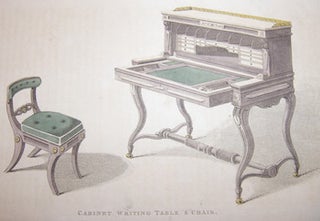 Item #68-3109 Cabinet Writing Table & Chair. Rudolph Ackermann, 1764 - 1834