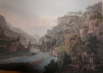 Ackermann, Rudolph (1764 - 1834) - View of the Bridge of St. Maurice