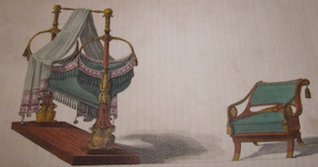Ackermann, Rudolph (1764 - 1834) - Child's Cot Bed. Nursery Chair