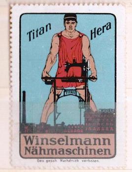 Item #68-3262 Titan Hera. Winselmann Nahmaschinen. 20th Century German Artist