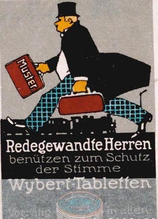 Item #68-3348 Redegewandte Herren Benutzen Zum Schutz Der Stimme Wybert-Tabletten. Wezei, Naumann