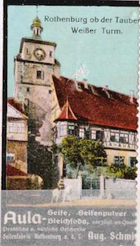 Item #68-3349 Rothenburg Ob Der Tauber Weiße Turm. August Schmieg