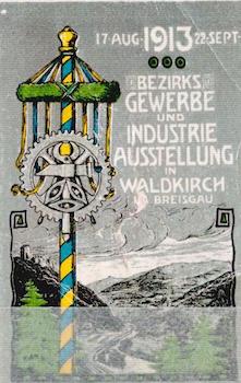 Item #68-3359 Bezirks Gewerbe Und Industrie Ausstellung In Waldkirch Im Breisgau. (Two identical stamps). 20th Century German Artist.