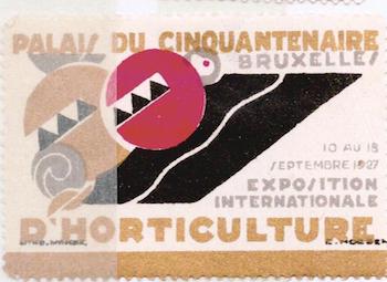 Item #68-3362 Palais Du Cinquantenaire D'Horticulture. Exposition Internationale. E. Morden, Wricek, Artist, Litho.