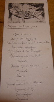 Item #68-3511 Menu. Dejeuner 6 Mai 1926. 20th Century French Restaurateur, Duby, art