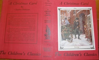 Item #68-3688 Dust Jacket only for A Christmas Carol. Charles Dickens, Francis D. Bedford, Ilustr