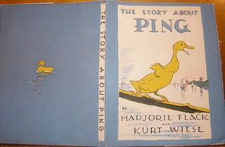 Item #68-3750 Dust Jacket only for The Story About Ping. Marjorie Flack, Kurt Wiese, lith