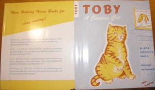 Item #68-3769 Dust Jacket only for Toby A Curious Cat. Irma Simonton Black, Zhenya Gay, illustr
