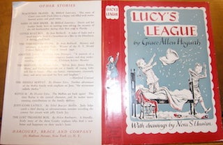 Item #68-3774 Dust Jacket only for Lucy's League. Grace Allen Hogarth, Nora S. Unwin, illustr