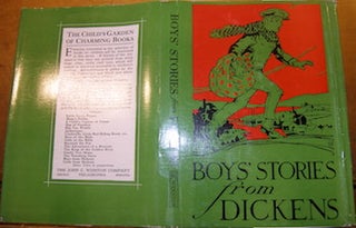 Item #68-3803 Dust Jacket only for Boys' Stories From Dickens. Charles Dickens, Elizabeth Lodor...
