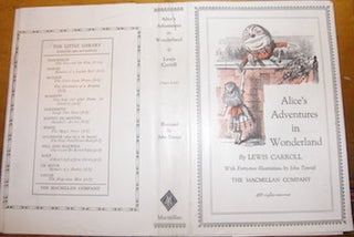 Item #68-3804 Dust Jacket only for Alice's Adventures In Wonderland. With Forty-two Illustrations...