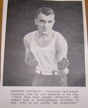 Item #68-3859 Johnny Cuthbert Newspaper Clipping. 20th Century British Journalist