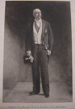 Item #68-3862 Portrait of French President Felix Faure, after Bonnat. Charles Baude, After Leon...