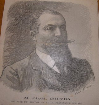 Item #68-3869 Couyba, M. Ch.-M. (Charles Maurice). Ministre Du Tavail Et De La Prevoyance...