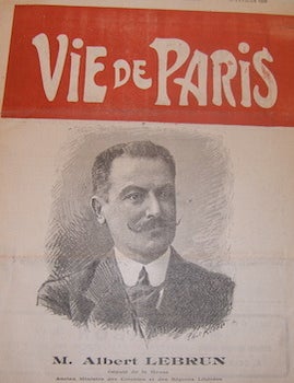 Item #68-3973 Revue De La Vie De Paris. 25 Fevrier, 1920. M. Albert Lebrun. A. Ferrari.