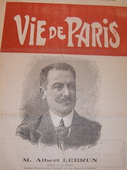 Item #68-3973 Revue De La Vie De Paris. 25 Fevrier, 1920. M. Albert Lebrun. A. Ferrari