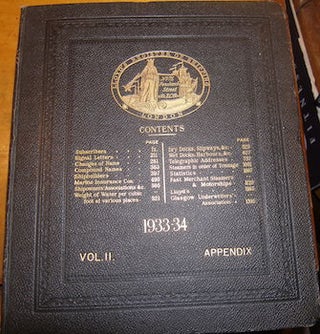 Item #68-4000 Lloyd's Register Of Shipping. 1933 - 1934. Volume II. Appendix. Lloyd's Of London