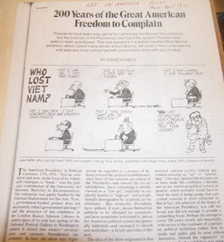 Item #68-4013 200 Years Of The Great American Freedom To Complain, from Art In America, Vol. 65,...