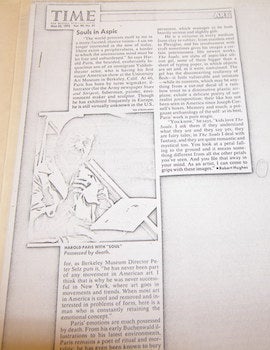 Item #68-4014 Reviews of 1972 Harold Paris Exhibition in Time, Art In America, Daily Californian,...