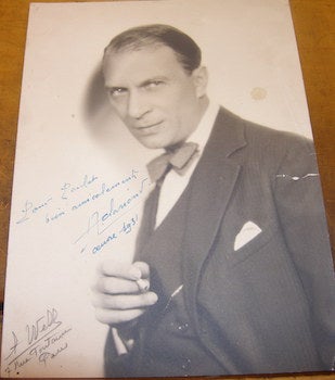 Item #68-4253 B&W Photo of French actor Aime Clariond, with signed dedication to Paul Paulet....