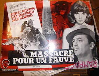 Item #68-4362 Press Kit for 1963 film Massacre Pour Un Fauve (Rampage) starring Robert Mitchum....