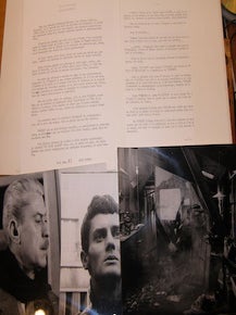 Item #68-4375 Press kit for 1963 French film Muriel. Review by Jean Cocteau. Argos Films, Alain...