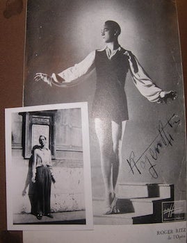 Item #68-4423 Autographed B&W Photo of Roger Ritz. Harcourt, phot.