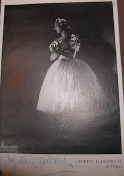 Item #68-4424 Autographed B&W Photo of Lycette Darsonval. Harcourt, phot