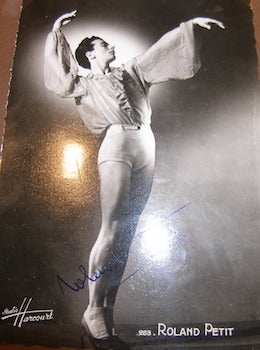Item #68-4432 Autographed B&W Photo of Roland Petit. Harcourt, phot