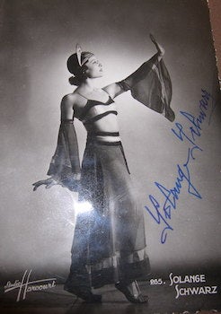 Item #68-4441 Autographed B&W Photo of Solange Schwarz. Harcourt, phot