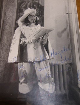 Item #68-4494 Autographed B&W Photo of Rene Bonneval, costume de D'Artagnan. Chateneuse ., phot