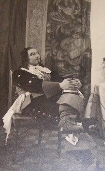 Item #68-4495 B&W Photo of Rene Bonneval, costume de D'Artagnan. Chateneuse ., phot