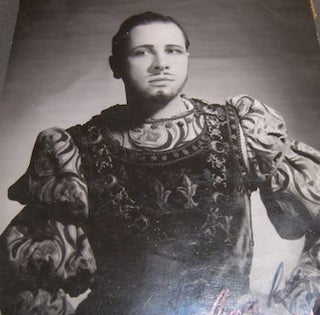 Item #68-4507 Autographed B&W Photo of Georges Nore, costume de "Rigaletto" Harcourt, phot